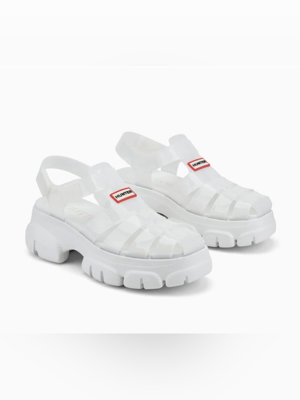 Hunter Bellah Sandal Platforms with Logo Size 8